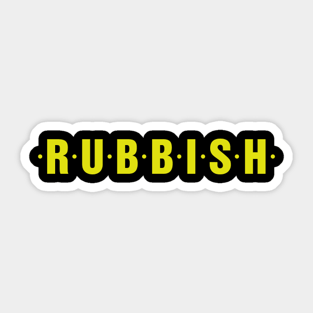 RUBBISH Sticker by BTXstore